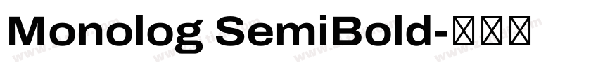 Monolog SemiBold字体转换